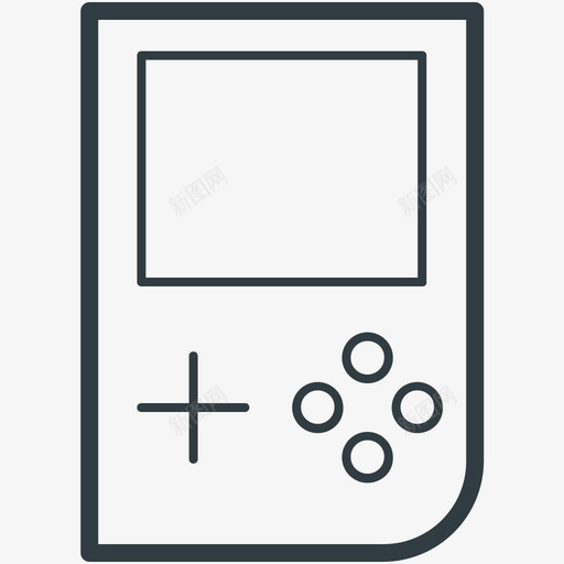 gameboy多媒体线图标svg_新图网 https://ixintu.com gameboy 多媒体矢量线图标