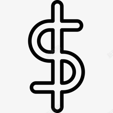 货币的美元符号符号货币图标笔划图标
