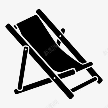 户外躺椅躺椅图标图标