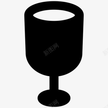 酒杯庆典和派对大胆的固体图标图标