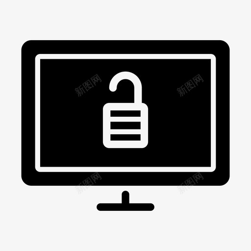 监视器解锁技术保护图标svg_新图网 https://ixintu.com internet web 万维网 保护 密码 密钥 技术 显示器 监视器解锁 网络 计算机