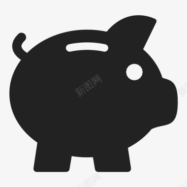猪猪肉猪银行图标图标