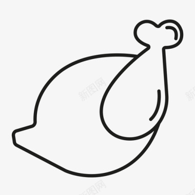鸡肉感恩节tandoori图标图标