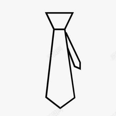 领带时尚服装线图标图标