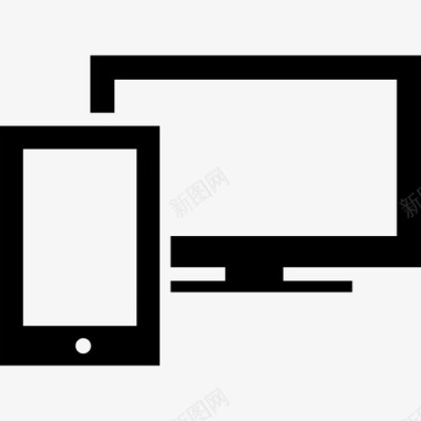 宽屏显示器和平板电脑屏幕电脑现代屏幕图标图标