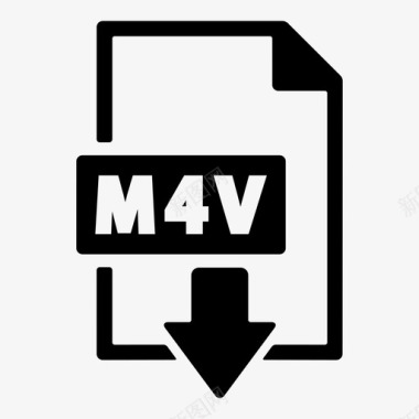 m4v文件音频文档图标图标