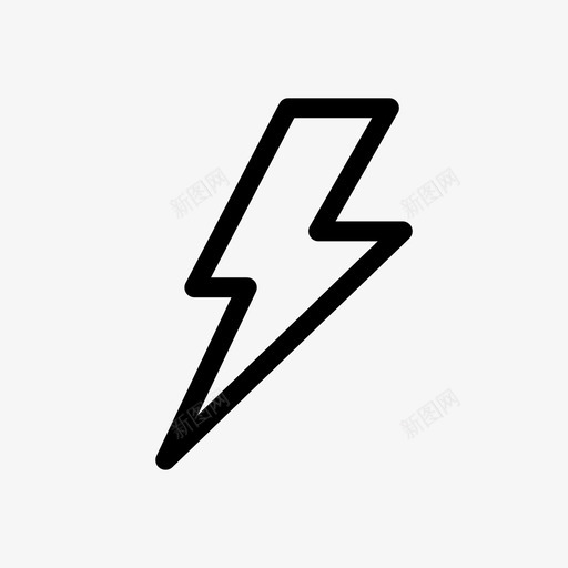 闪电电荷能量图标svg_新图网 https://ixintu.com 万维网 扎普 电力 电荷 能量 闪光 闪电 雷电 风暴 高压