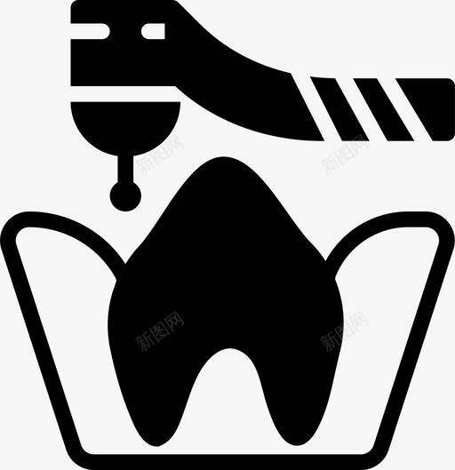 磨牙根钻牙科潜水图标svg_新图网 https://ixintu.com 医疗固体 大厅 娱乐 潜水 牙科 牙齿 磨牙根钻
