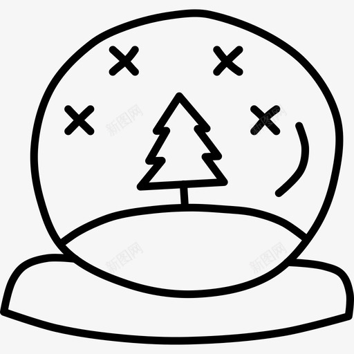 雪球雪假日图标svg_新图网 https://ixintu.com 假日 冬天 圣诞树 圣诞涂鸦 水晶 玻璃 球 礼物 雪 雪球