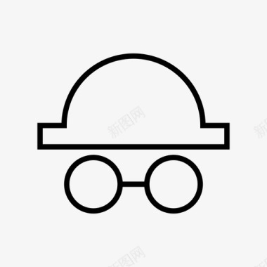 帽子和眼镜眼镜特务图标图标
