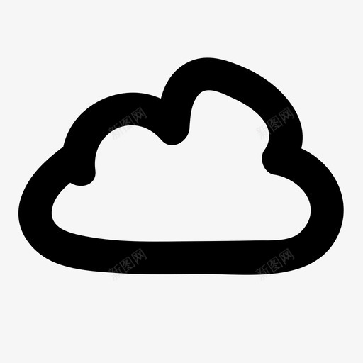 云顶部存储图标svg_新图网 https://ixintu.com 乐趣 云 互联网 天空 存储 手绘 手绘一般图标 白色 空气 顶部