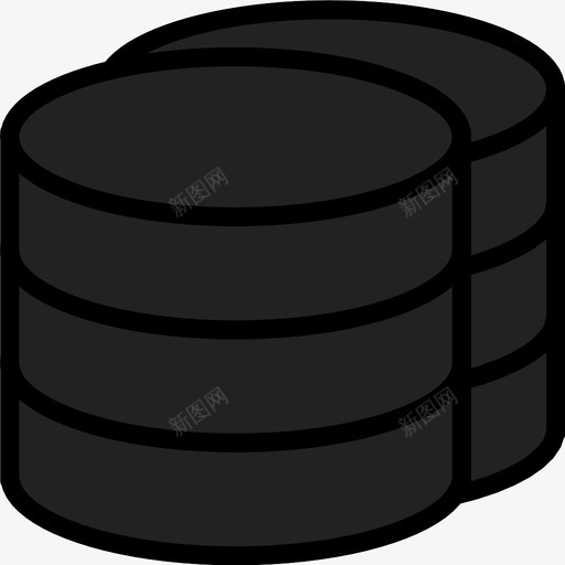 数据库桶容器图标svg_新图网 https://ixintu.com 交互 双重 堆叠 存储 容器 数据库 桶 网络