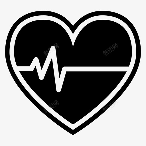 脉搏生命血液图标svg_新图网 https://ixintu.com 健康 心脏 生命 能量 脉搏 节奏 血液