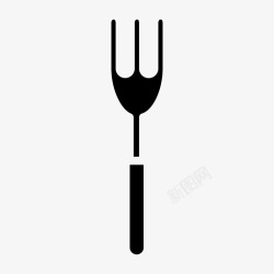 尖齿利爪叉子餐具盘子图标高清图片