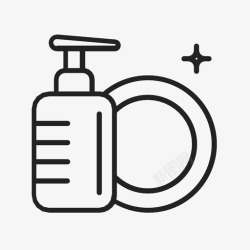 清洁图表洗碗肥皂计划图标高清图片
