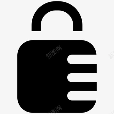 密码锁安全粗体图标图标