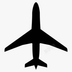 双引擎飞机航空公司航班图标高清图片