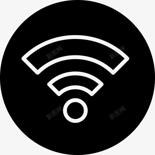 Wifi轮廓符号为圆形接口seopack满图标svg_新图网 https://ixintu.com Wifi轮廓符号为圆形 seopack满 接口