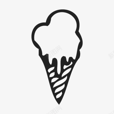 冰食品冰淇淋冷的图标图标