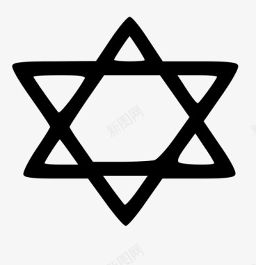 犹太教手绘手柄图标图标