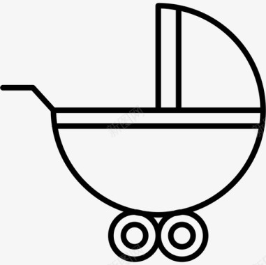 带轮婴儿车运输多行程图标图标