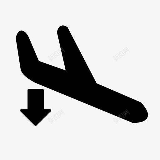着陆俯冲重力图标svg_新图网 https://ixintu.com 俯冲 减速 到达 控制 旅行 机场 着陆 进近 重力 飞机