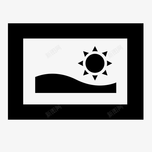 框架图像图标svg_新图网 https://ixintu.com 图像 图片 天空 太阳 框架 波浪 照片 风景