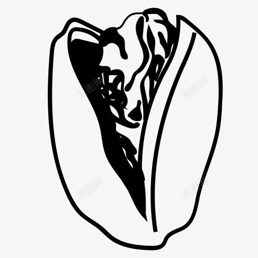 开心果舒适食品绿色图标svg_新图网 https://ixintu.com 咸味 坚果 开心果 种子 绿色 舒适食品 贝壳 零食