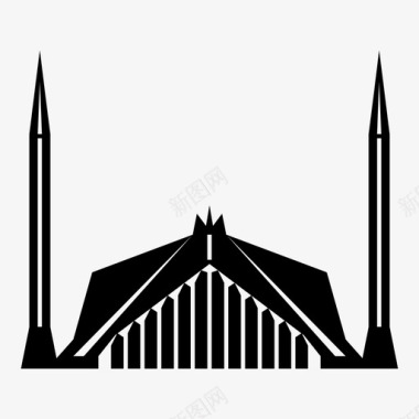 费萨尔清真寺巴基斯坦穆斯林图标图标