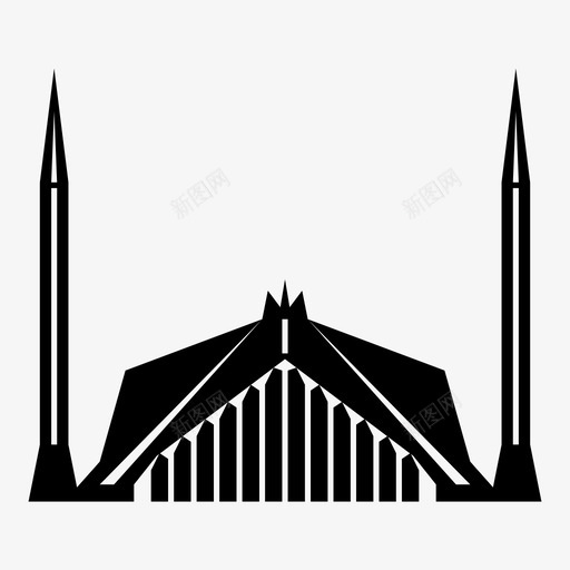 费萨尔清真寺巴基斯坦穆斯林图标svg_新图网 https://ixintu.com 亚洲 亚洲首都 伊斯兰堡 地标 巴基斯坦 建筑 祈祷 穆斯林 费萨尔清真寺