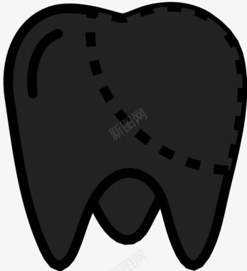 牙釉质再生图标图标