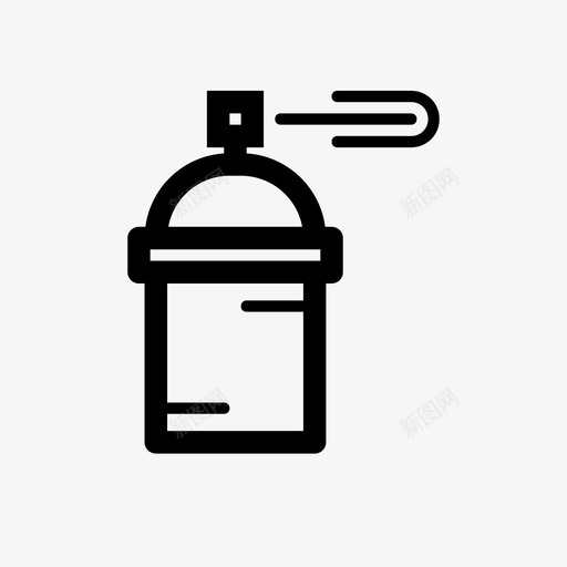 喷壶喷漆压力图标svg_新图网 https://ixintu.com 书写器 压力 喷壶 喷漆 多行 气体 气雾剂 油漆罐 钢瓶