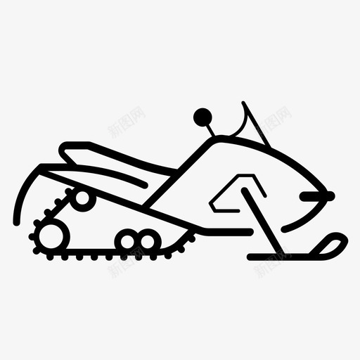 雪地摩托汽车驾驶图标svg_新图网 https://ixintu.com 乐趣 冬季 冬季运动 极限 汽车 雪地摩托 驾驶