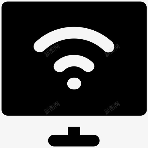 wifi连接电子产品加粗实心图标svg_新图网 https://ixintu.com wifi连接 电子产品加粗实心图标