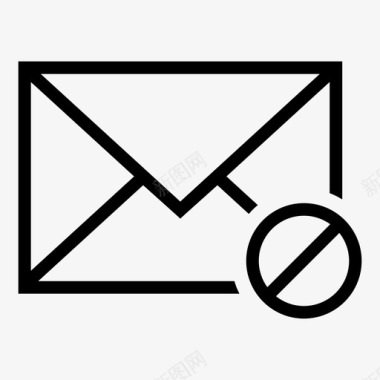 阻止邮件垃圾邮件屏蔽图标图标