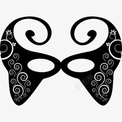 适合女性优雅的女性嘉年华面具适合眼睛形状嘉年华面具图标高清图片