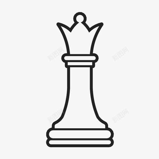 白皇后玩家人图标svg_新图网 https://ixintu.com 人 手柄 游戏 玩家 白皇后 策略 象棋