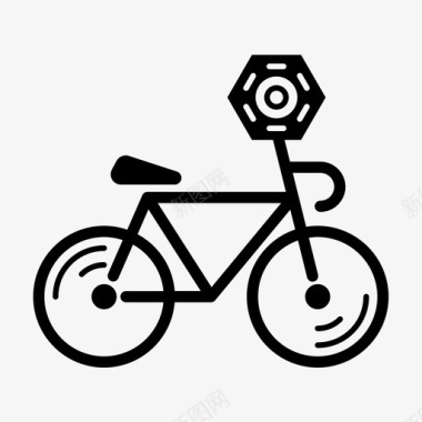 自驾自行车庇护所房屋图标图标