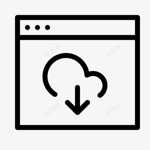 浏览器技术研究图标svg_新图网 https://ixintu.com 云 向下 增强 平滑界面 技术 数据 浏览器 电子商务 界面 研究 窗口 箭头