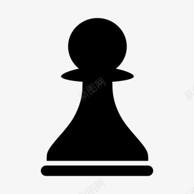 棋子黑卒国际象棋图标图标