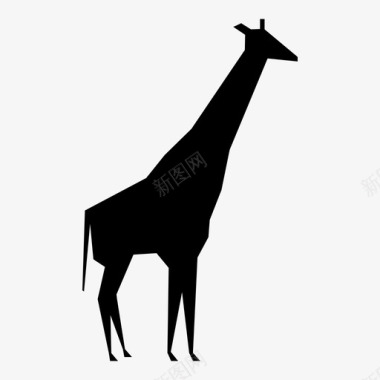 长颈鹿高尾巴图标图标