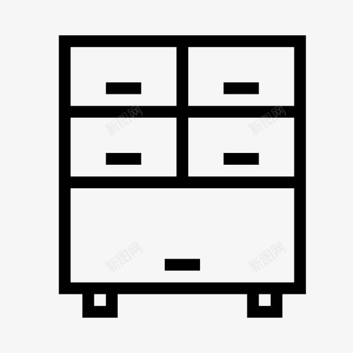 抽屉材料物品图标svg_新图网 https://ixintu.com 储藏室 固定装置 壁橱 家具 抽屉 有盖 材料 橱柜 物品 角形家具