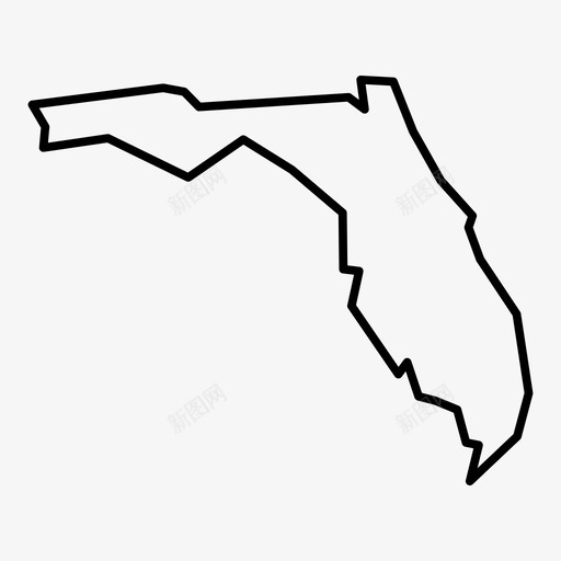 佛罗里达美国位置图标svg_新图网 https://ixintu.com 位置 佛罗里达 半岛 南部 地图 州 州地图 美国