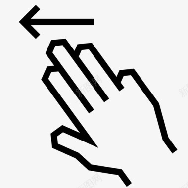 三个手指向左滑动向左滑动固定点图标图标