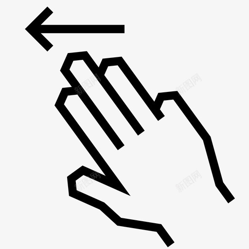 三个手指向左滑动向左滑动固定点图标svg_新图网 https://ixintu.com 三个手指向左滑动 免提 向左滑动 固定点 房屋 手势 数据 箭头 视觉 角度手势