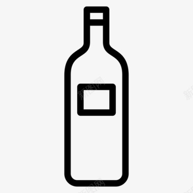 葡萄酒酒精酒瓶图标图标