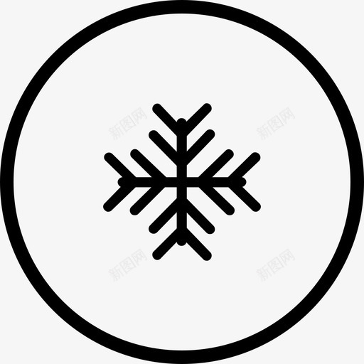 雪花冬季天气图标svg_新图网 https://ixintu.com 冬季 天气 天空 花卉 设计 雪花 预报