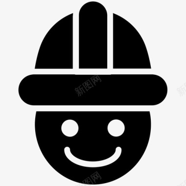 安全帽工人工具汗水图标图标