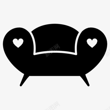 采购产品沙发复古心沙发情人节图标图标