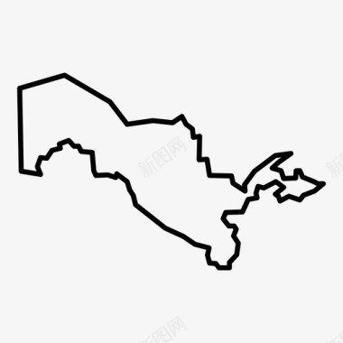 乌兹别克斯坦地图位置图标图标